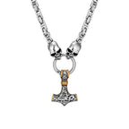 PENDRA Thor Hammer Norse Steel Necklace