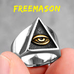 PENDRA Masonic Illuminati Octopus Steel Ring
