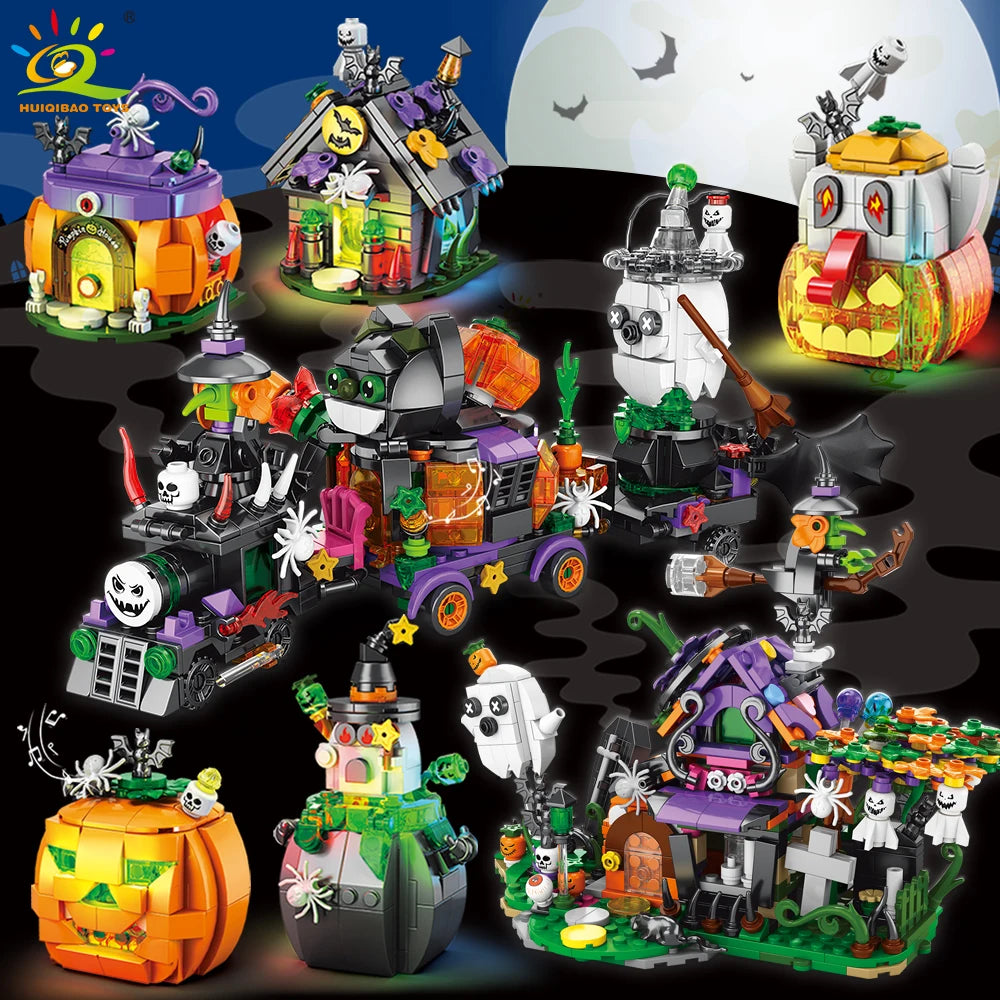 PENDRA Pumpkin Ghost House Building Set
