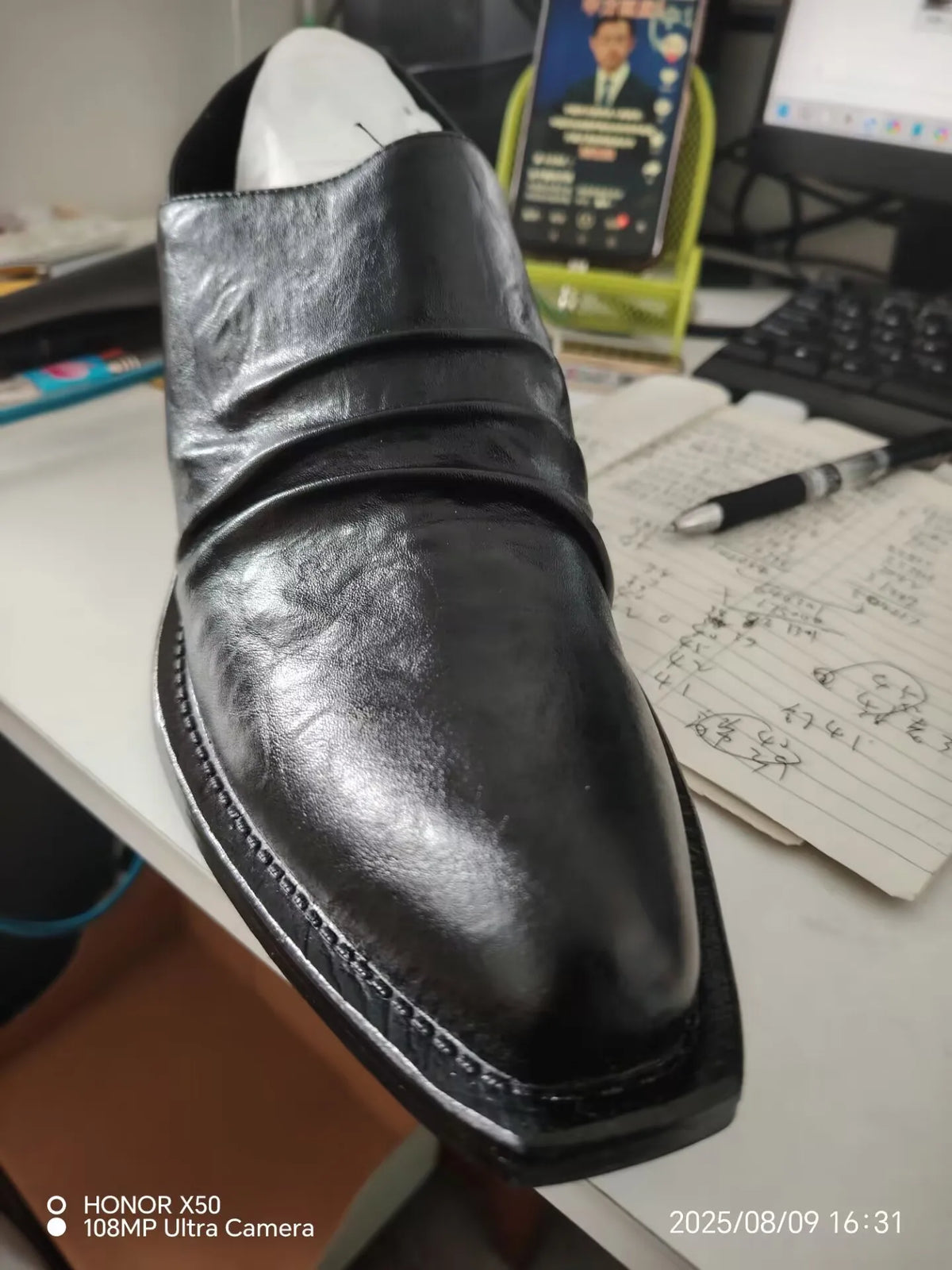 PENDRA Leather Platform Upturned Shoes