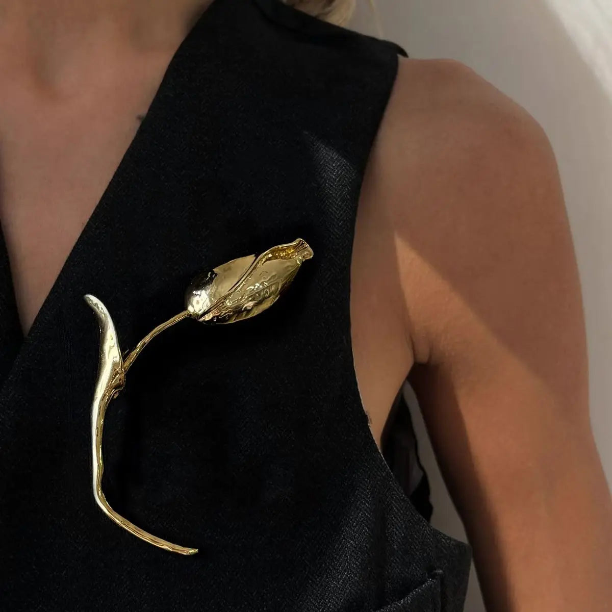PENDRA Tulia 2-Color Oversized Tulip Flower Brooch