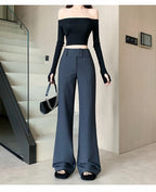 Advanced style suit pants women autumn high waisted slim fit versatile hanging down feeling casual and wide leg pants