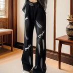 PENDRA Straight Mud Graffiti Pants