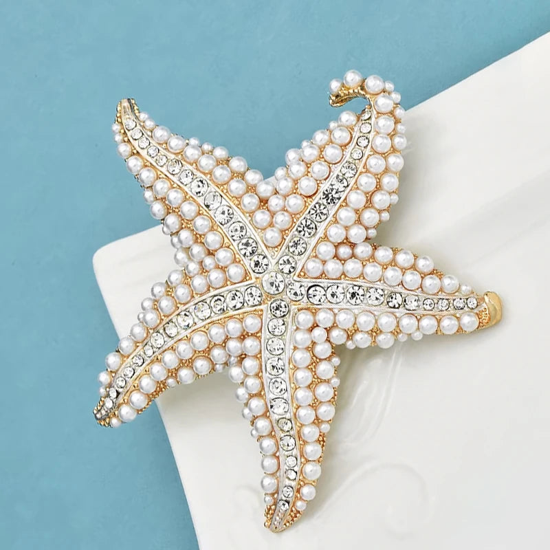 PENDRA Marina Pearl Starfish Brooch