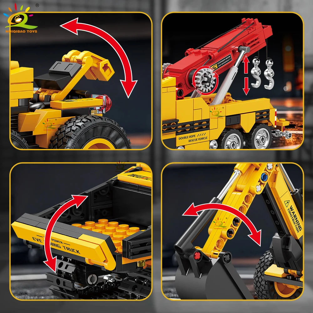 PENDRA Engineering Vehicle Excavator Building Set