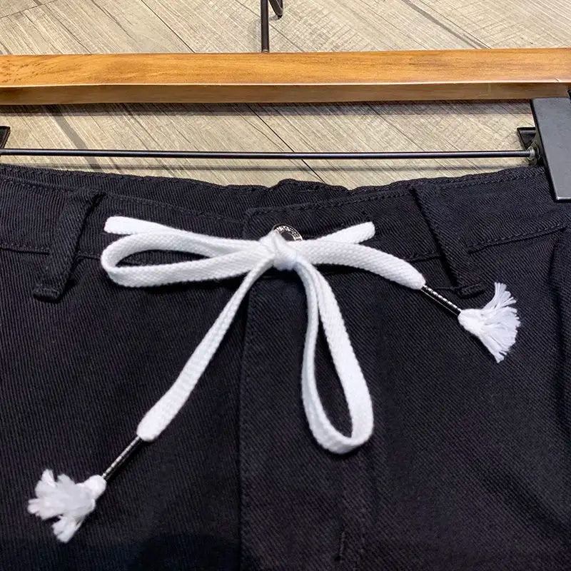 PENDRA Denim Distressed Harem Pants