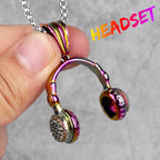 Headset Earphone Mens Long Necklaces Pendants Chain Hip Hop for Boy Male Stainless Steel Jewelry Creativity Gift Wholesale