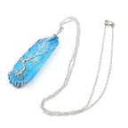 PENDRA Tree Life Crystal Chain Necklace