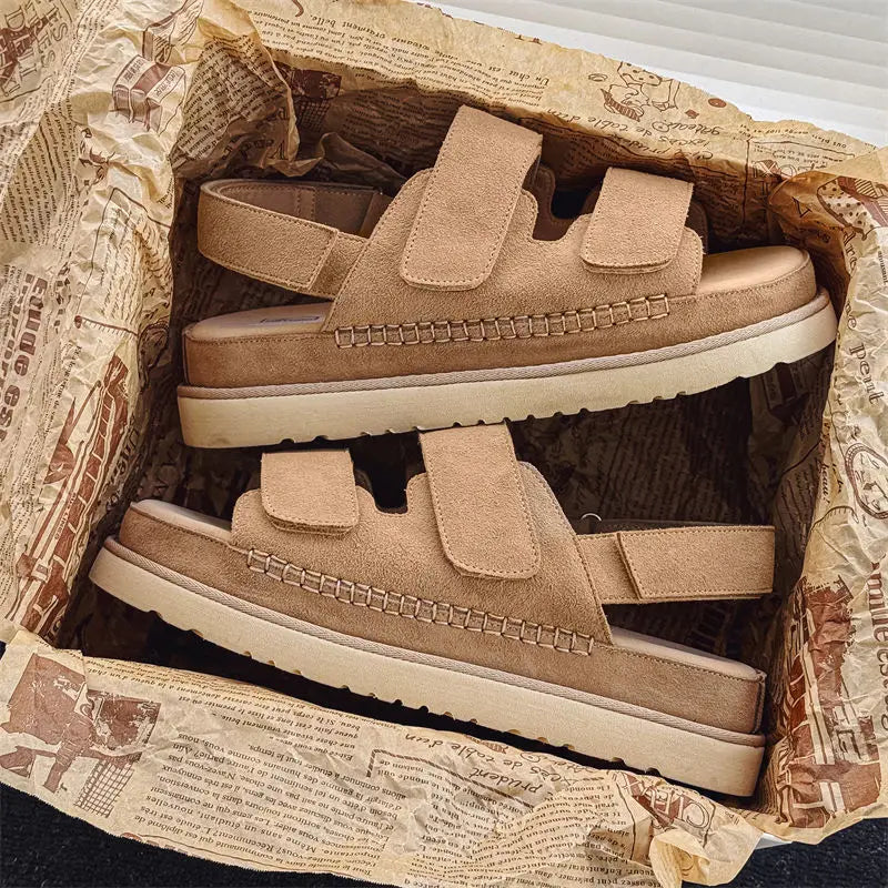 PENDRA Cowhide Non Stuffy Sandals