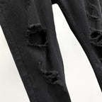 Ripped Jeans Men's Summer Thin Casual Elastic Versatile White Jeans Men's Korean Trendy Pants denim men clothing cargo pants