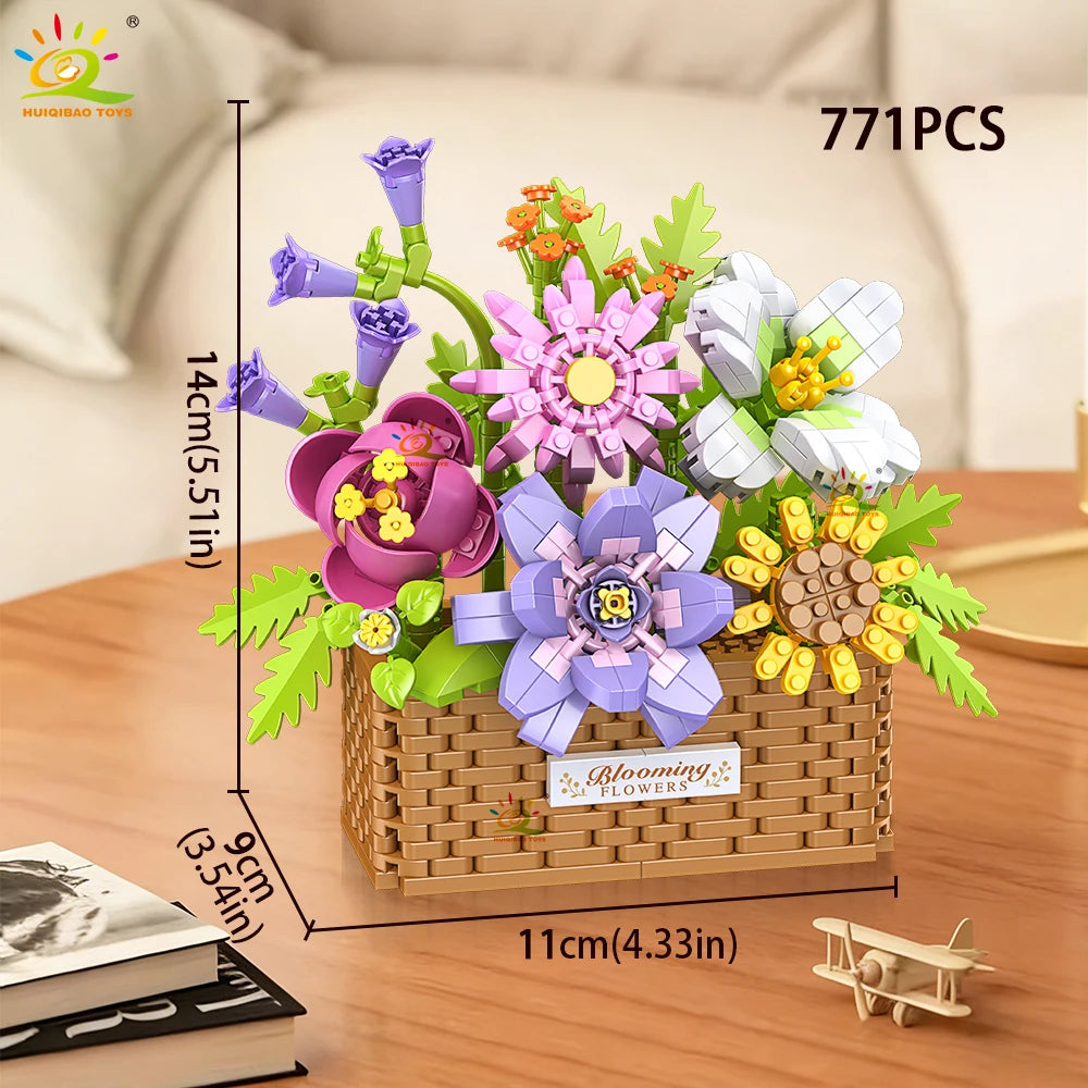 PENDRA Rose Sunflower Micro Building Set