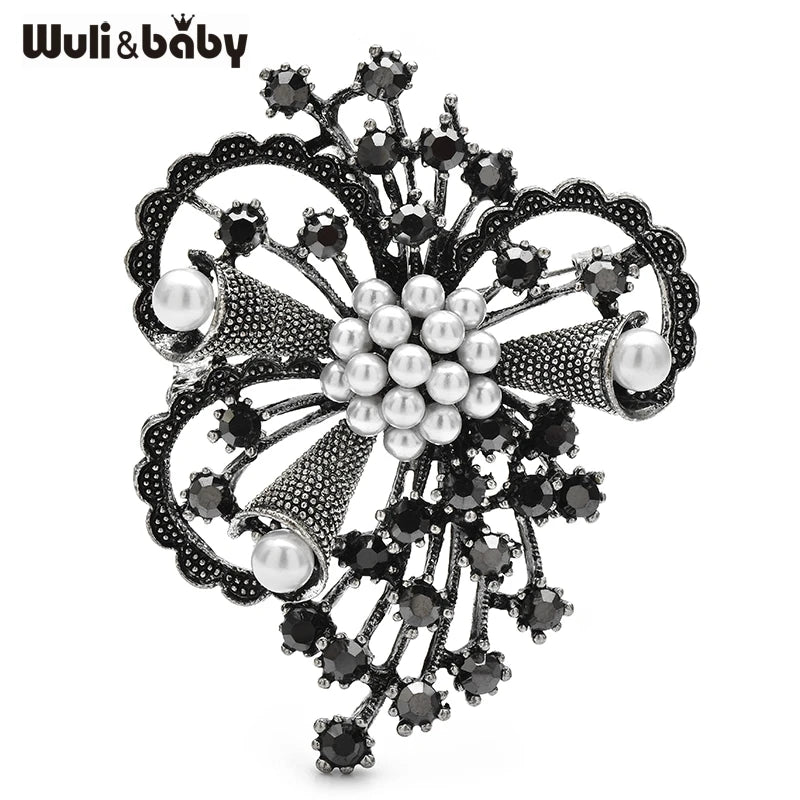 PENDRA Florielle27 Rhinestone Brooch