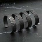 PENDRA Valknut Nordic Stainless Steel Open Cuff Bracelet