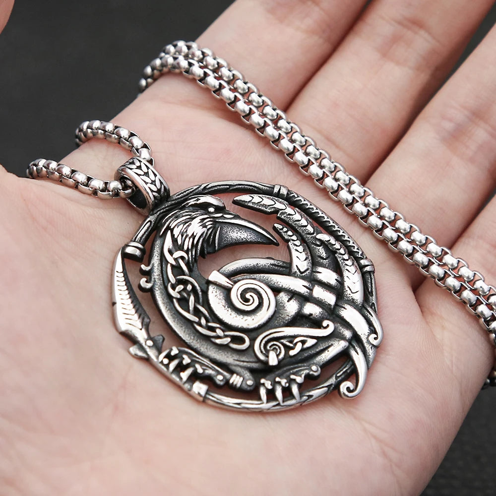 PENDRA Odinraven Vintage Viking Odin Raven Pendant