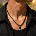 PENDRA Tiger Square Beaded Necklace