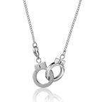 Vintage Handcuffs Stainless Steel Men Women Bracelets Necklaces Pendants Chain Trendy Fashion Jewelry Creativity Gift Wholesale