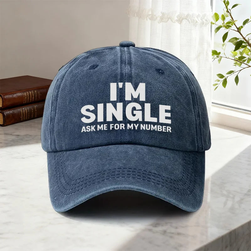 PENDRA Single Ask Number Funny Dating Singles Parties Adjustable Baseball Cap
