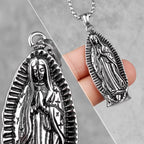 PENDRA Virgin Mary Prayer Steel Necklace