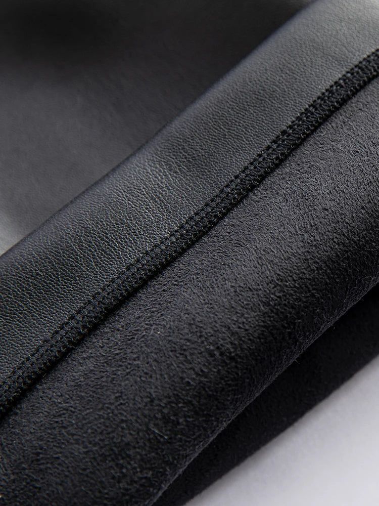 PENDRA Leather Elastic Waisted Pants