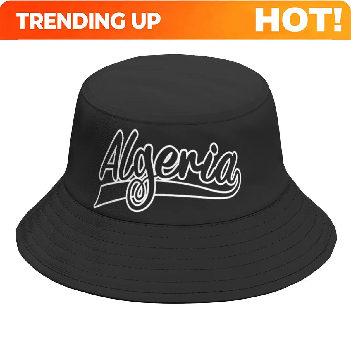 Algeria Free Custom Made Name Photo Dza Islam Bucket Cap Arabic Algerie Arab Print Text Logo DZ Casual Fisherman Hat