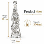 Unique Mermaid Art Glass Bottle Decanter, Decorative Liquor Wine Container, Man Cave Bar Home Desktop Ornament Creative Gift