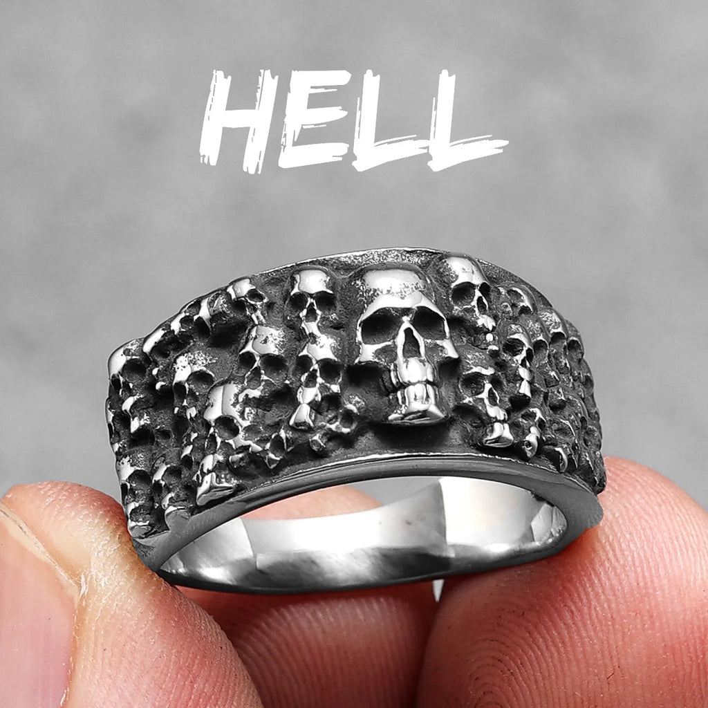 PENDRA Punk Gothic Skull Ring