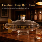 Led Zeppelin Airship Glass Decanter Creative Whiskey Bottle Rock Band Inspired Home Bar Ornament Collector Gift
