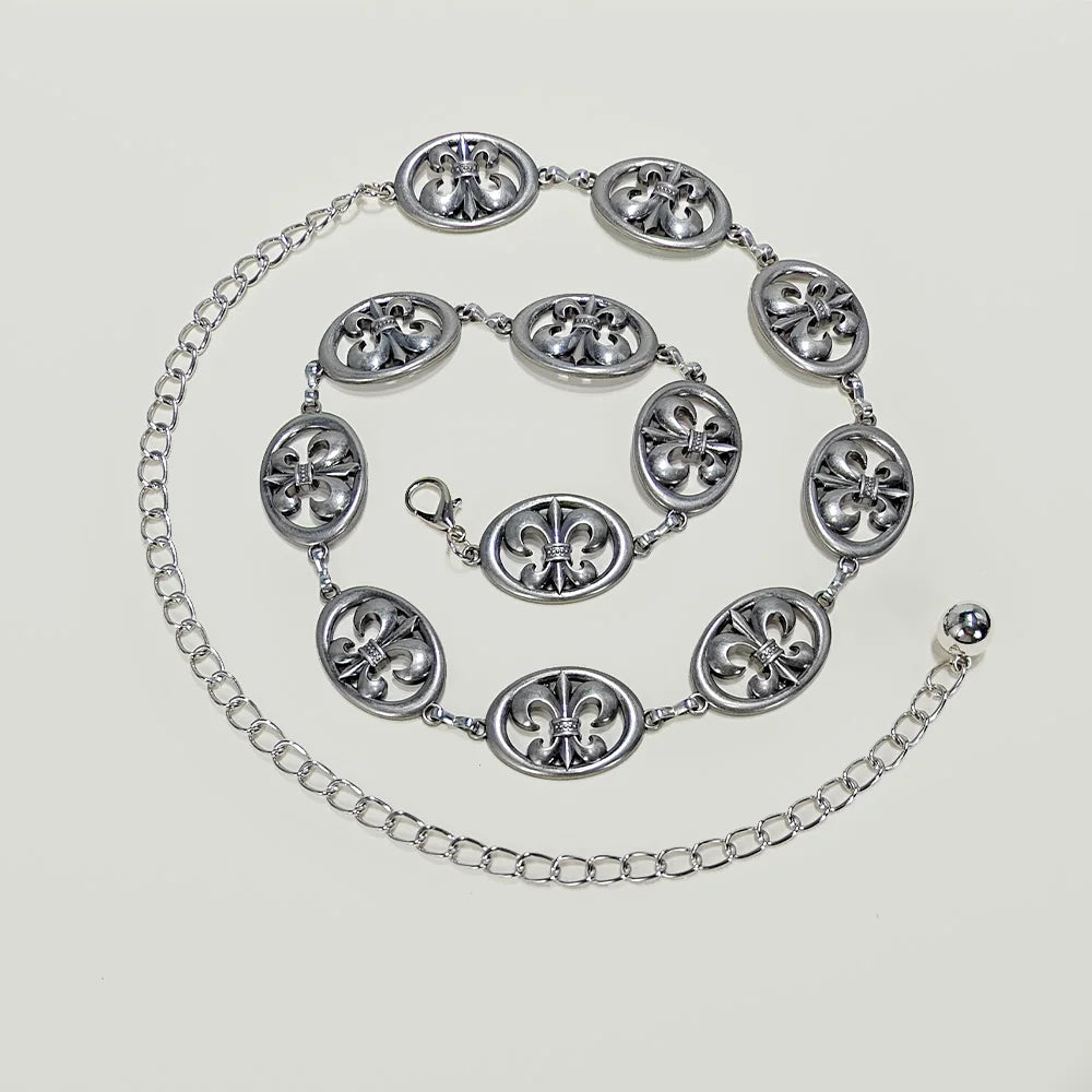 PENDRA Irisessa Metal Silver Heart Luxury Belt