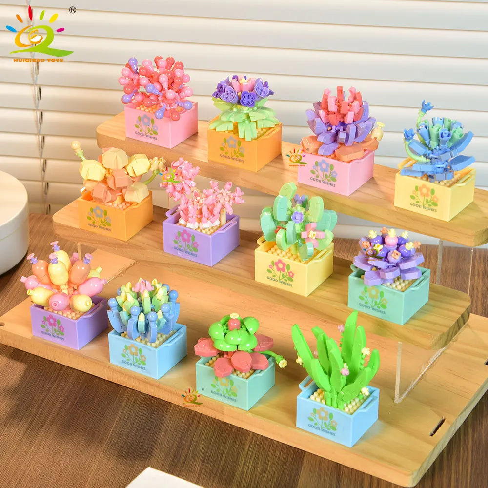 PENDRA Succulent Potted Floral Building Set