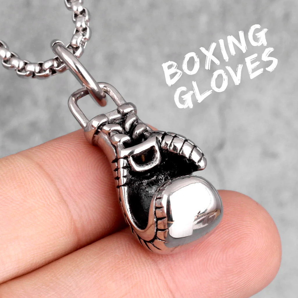 PENDRA Boxing Gloves Boxer Steel Necklace