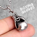 PENDRA Boxing Gloves Boxer Steel Necklace