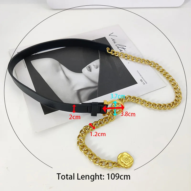 PENDRA Jadeessa Metal Elegant Waist Chain Belt