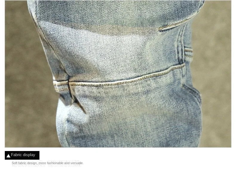 Designer Men's Jeans Luxury Fashion Slim Fit Denim Jeans Stylish korean and Casual Spring and Autumn Look Casual Pencil Pants