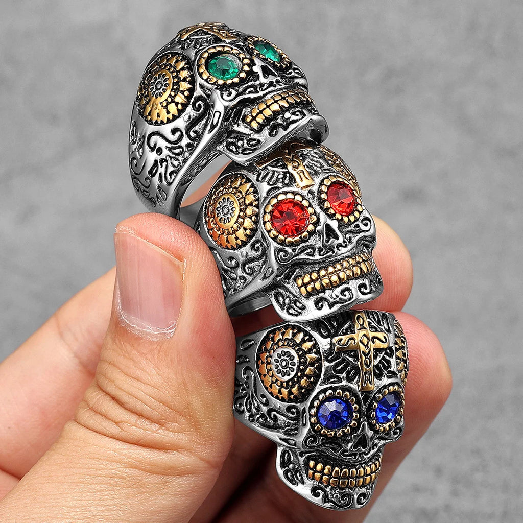 PENDRA 316l Skull Gothic Ring
