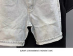 Light Blue Denim Shorts CowBoys Simple Solid Brand Summer New Slim-fit Non-elastic Washed Casual Half Pants Bermuda Shorts