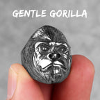 Stainless Steel Men Rings Gorilla Monkey Punk Hip Hop Cool Personality for Male Boyfriend Jewelry Creativity Gift Wholesale