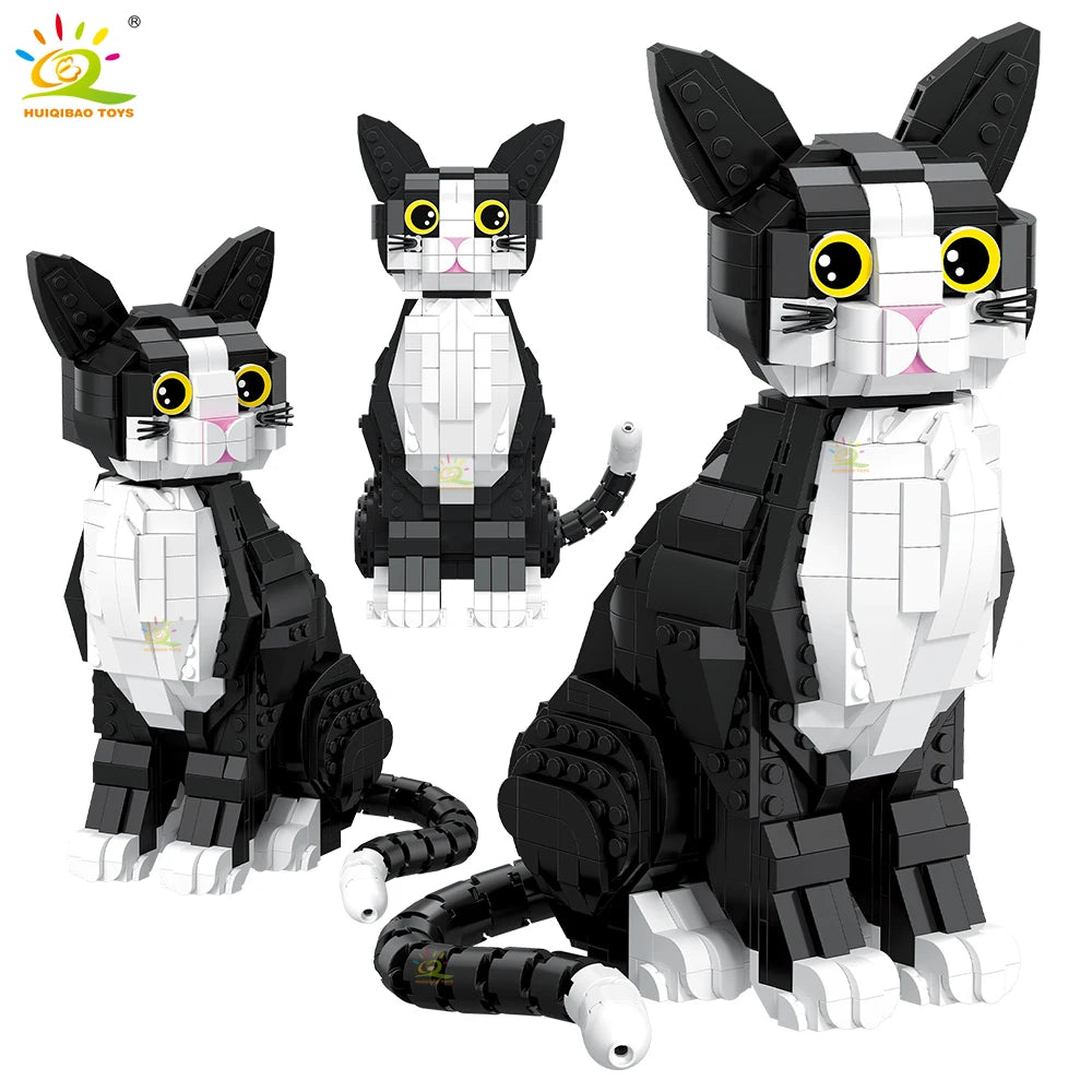 PENDRA Tabby Cat Black Building Set