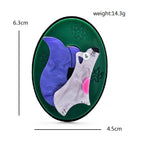 PENDRA Acrylic Mobable Squirrel Round Brooch