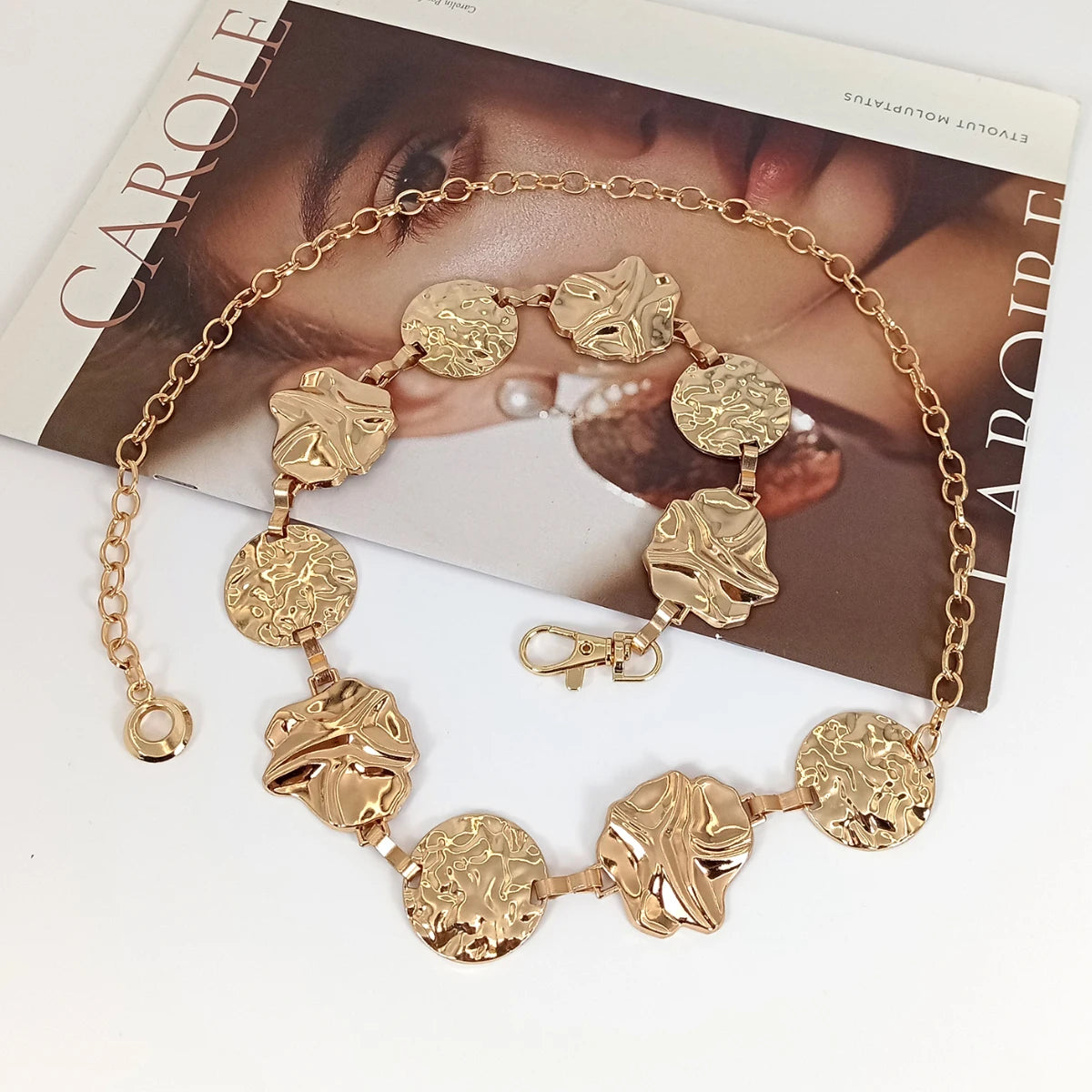PENDRA Herayne Metal Gold Elegant Waist Chain Belt