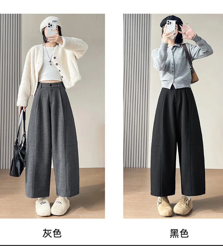 PENDRA Wide Leg Waist Straight Pants