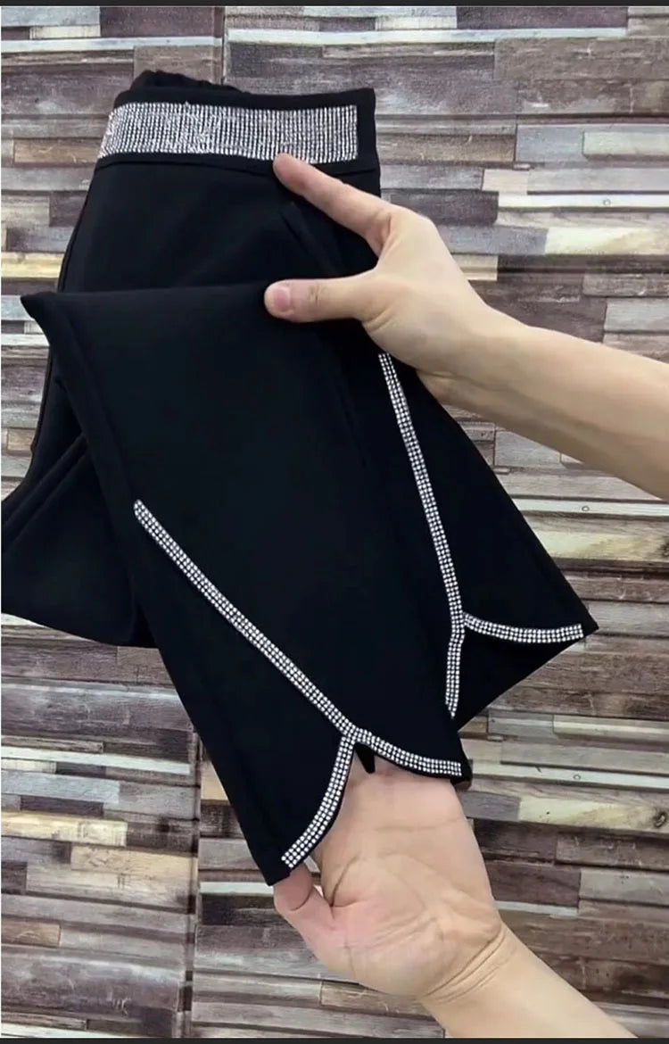 PENDRA Wide Leg Waist Diamond Pants