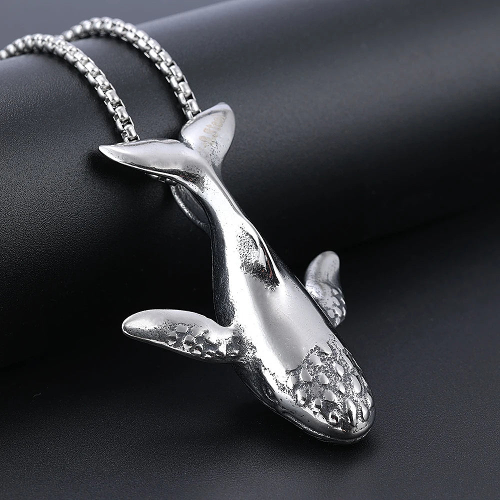 PENDRA Whaletail Stainless Steel Whale Pendant
