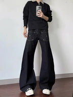 PENDRA Black Bright Line Jeans