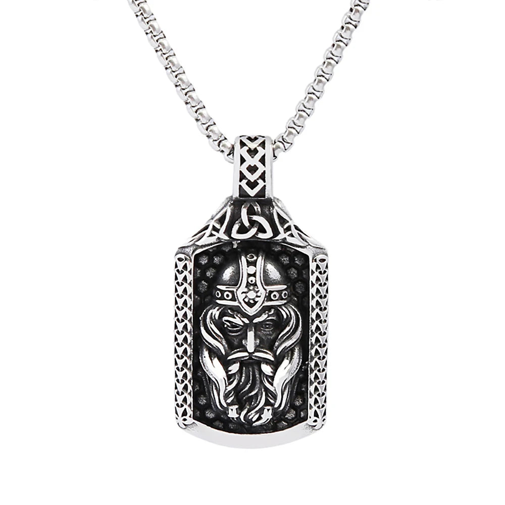 PENDRA Vikingwarrior Vintage Stainless Steel Warrior Necklace