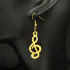 PENDRA Musicnote Gold Charm Earrings