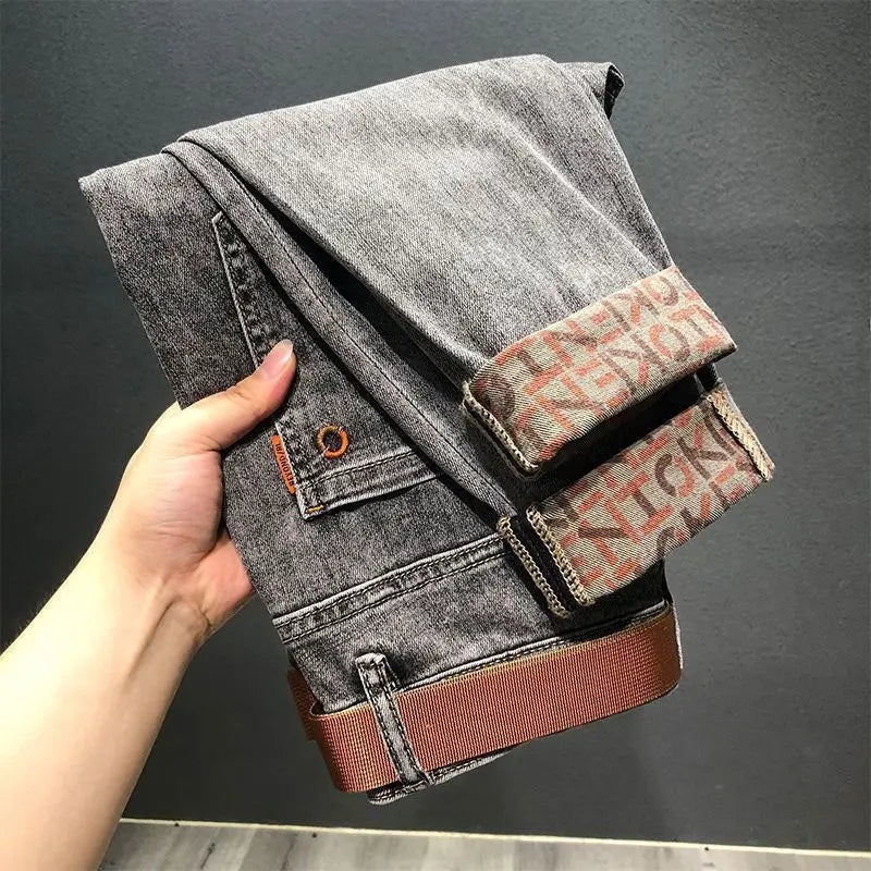 PENDRA Korean Harajuku Cowboy Kpop Denim Slim Pencil Jeans