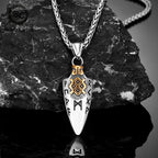 PENDRA Rune Gold Steel Necklace