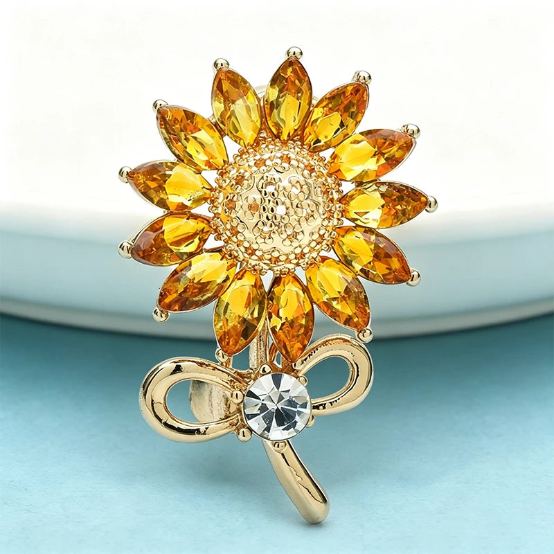 PENDRA Solara Lovely Sunflower Brooch