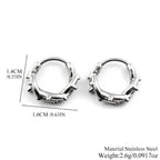 Gothic Punk Barbed Wire Spike Hoop Earrings Stainless Steel Huggie Hoops Street Ear Jewelry Emo Alt Teens Men Piercing Decor