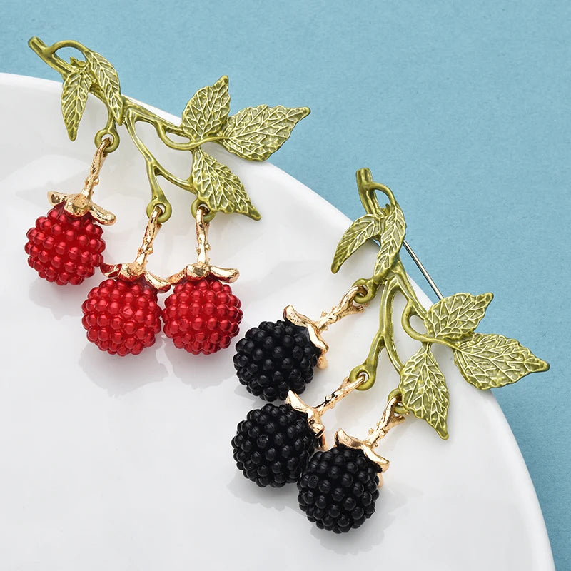 PENDRA Fruitaria Lovely Enamel Fruit Brooch